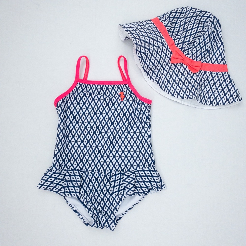 Matching Swimming Suit and Sun Hat set (size 3T)